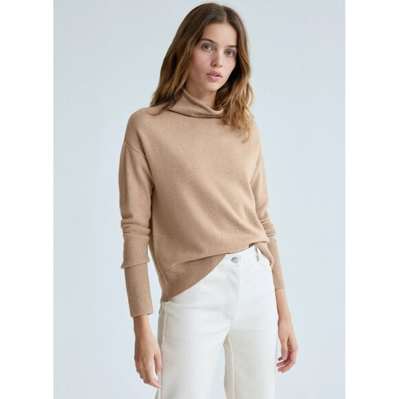Aritzia WILFRED Cyprie Oak Merino Wool Dolman Mock Neck Sweater, Size XS - Picture 12 of 16